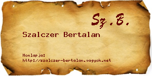 Szalczer Bertalan névjegykártya